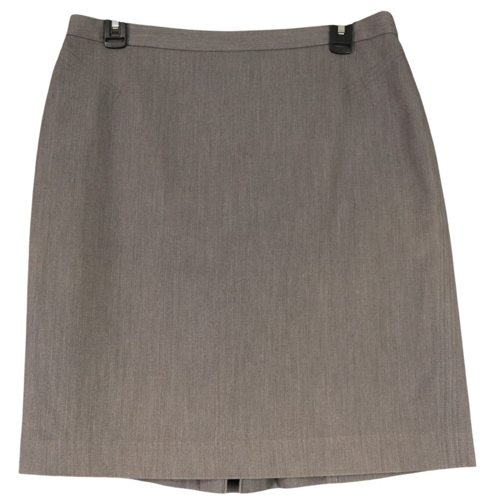 Ann Taylor LOFT Pencil Skirt Womens 10 Gray Career Office Stretch Lined